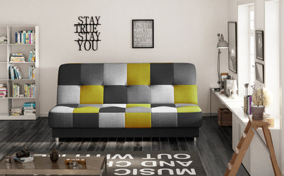 Cayo Compact Sofa Bed with Storage – Stylish Comfort for Small Spaces Grey, Navy, Pink or Yellow