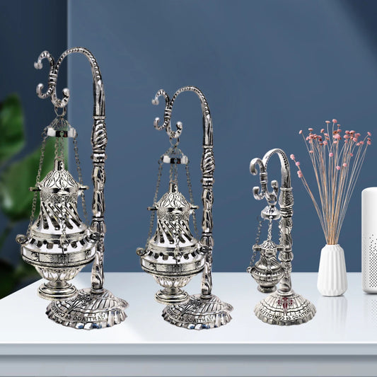 Alloy Metal Hanging Incense Burner – Decorative & Durable Aromatherapy Censer