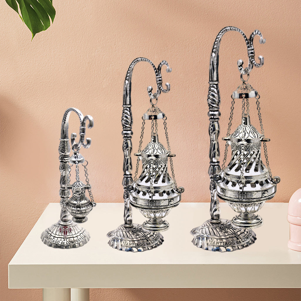 Alloy Metal Hanging Incense Burner – Decorative & Durable Aromatherapy Censer