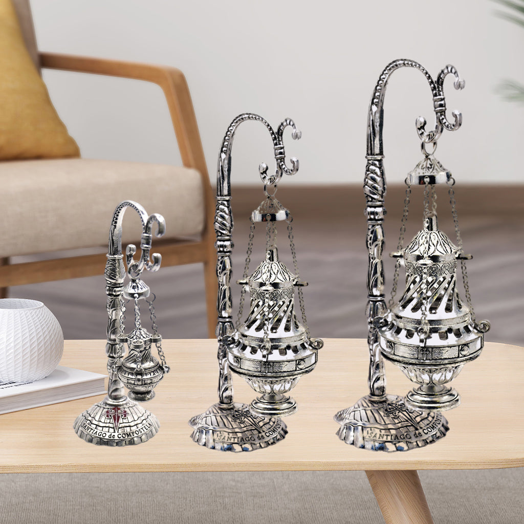 Alloy Metal Hanging Incense Burner – Decorative & Durable Aromatherapy Censer