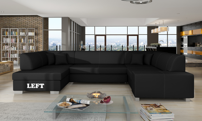 HAVANA U-Shape Corner Sofa with Sleeping Function, Storage, Various Colours Width 320 cm