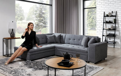 Pieretta Corner Sofa – Elegant Comfort with Sleeping Function Various Colours