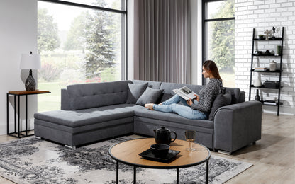 Pieretta Corner Sofa – Elegant Comfort with Sleeping Function Various Colours