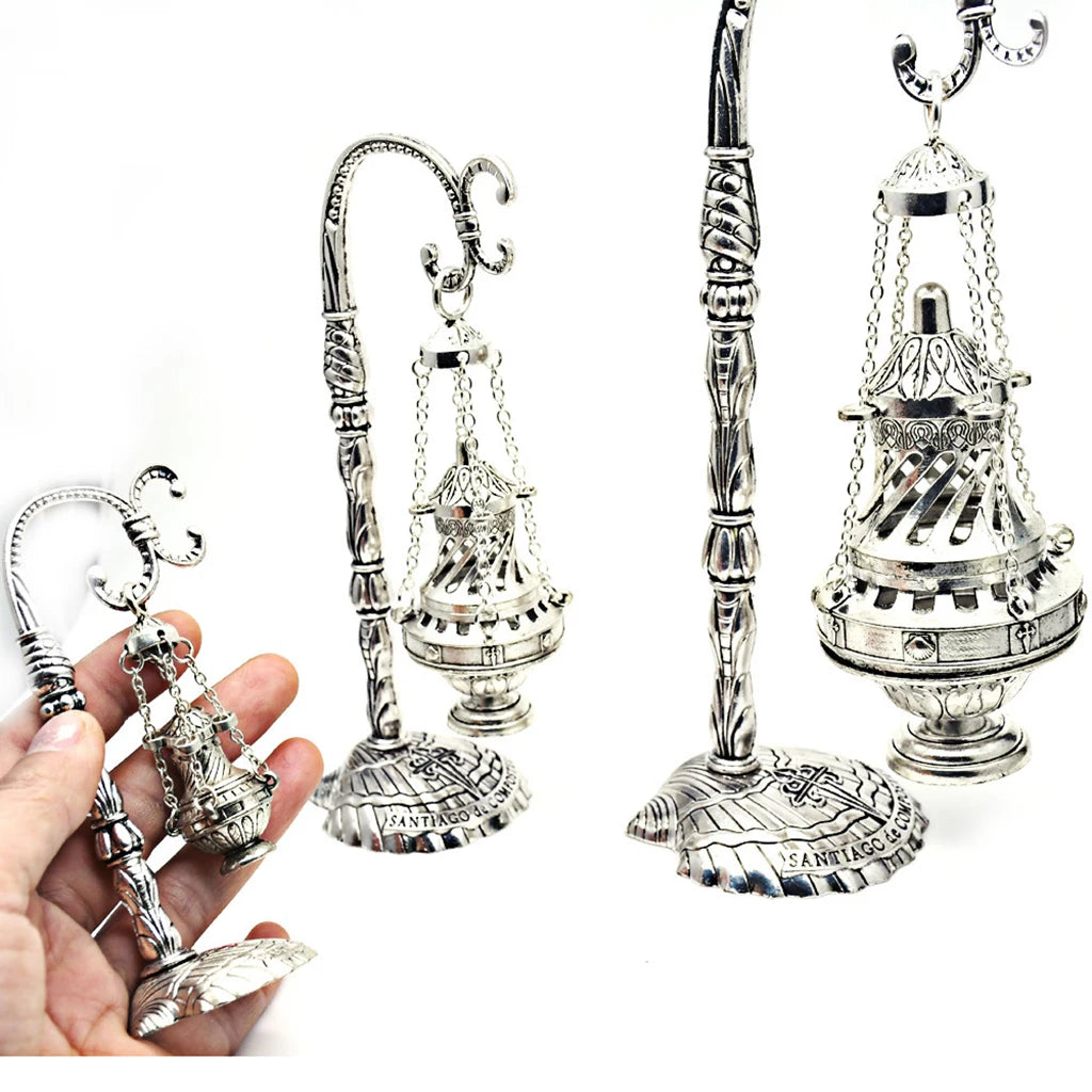 Alloy Metal Hanging Incense Burner – Decorative & Durable Aromatherapy Censer