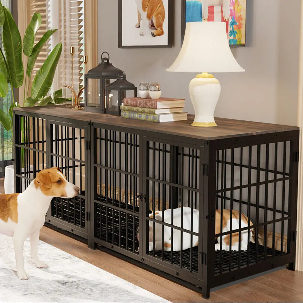 Furniture-Style Dog Crate & End Table – Multi-Functional Pet Kennel XL