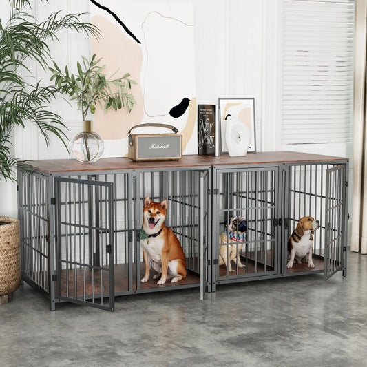 Furniture-Style Dog Crate with Divider – Stylish & Durable Pet Kennel L