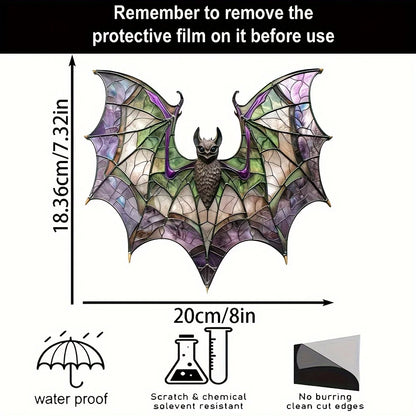 Contemporary Acrylic Bat Suncatcher – Halloween Wall Art & Wreath Centerpiece Decor