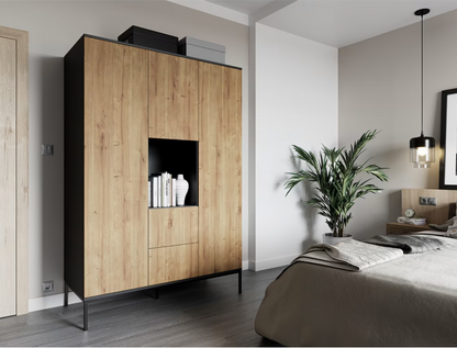 Lanzzi Wardrobe – Stylish & Functional Storage Solution with Ample Space Width 135 cm