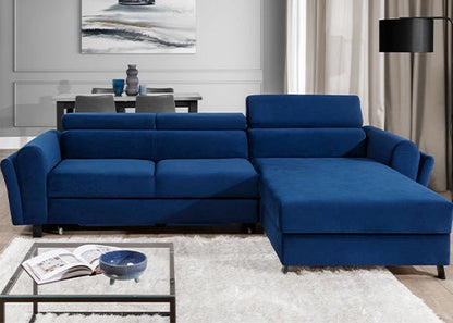 MARIALL L-Shape Corner Sofa with Sleeping Function, Storage, Adjustable headrests, Various Colours Width 288 cm